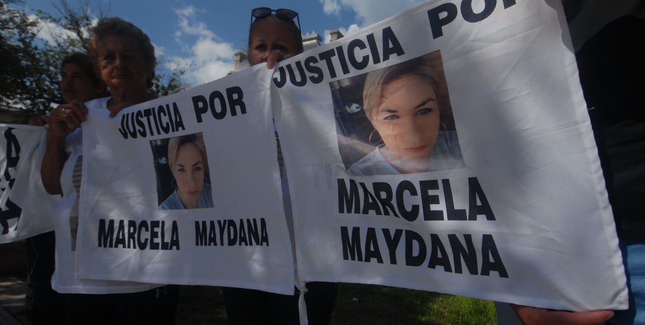 Como desde el primer día, familiares de Marcela Maydana reclamaron justicia por el femicidio. Foto: Mauricio Garín