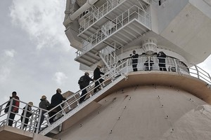 Visita a la Estación CLTC-CONAE-NEUQUÉN en la Bajada del Agrio, Neuquén, el pasado 26 de agosto de 2019. Crédito: Conae