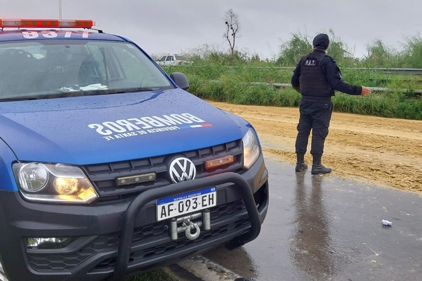 La Policía de la Provincia de Santa Fe se encuentra en el lugar