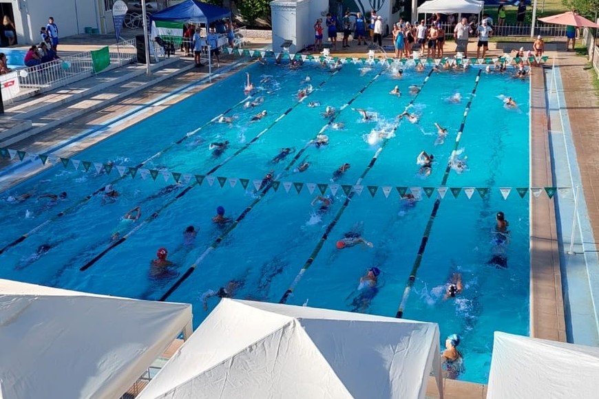 Complejo natatorio. Un número muy importante de chicos, jóvenes y adultos disfrutan todo el año de un lugar de importantes dimensiones.