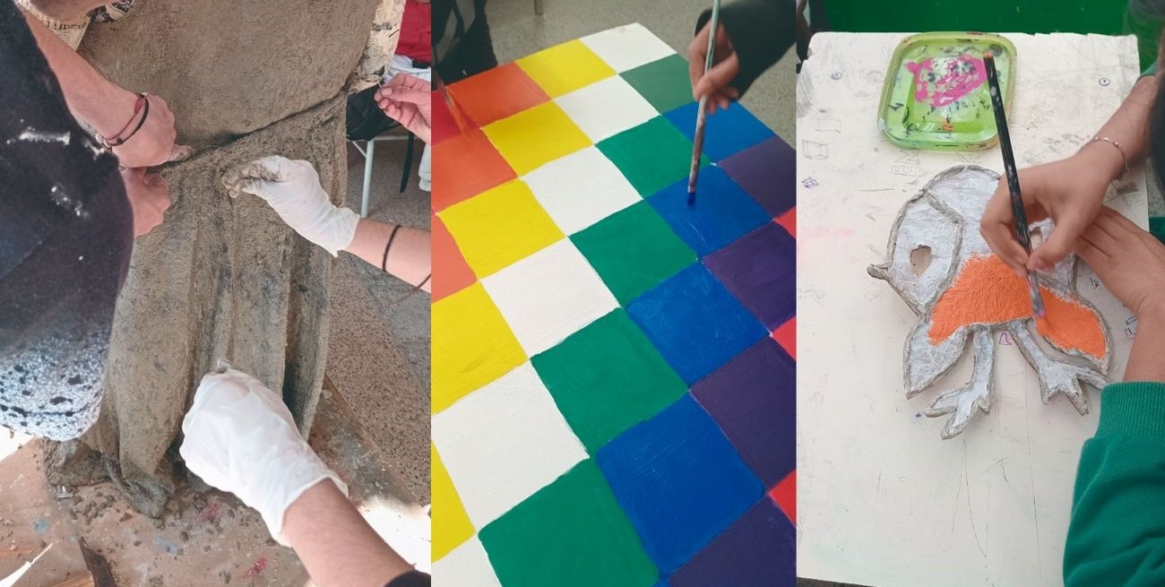 Una secundaria de barrio Triángulo pide materiales artísticos para que los chicos no se queden sin aprender