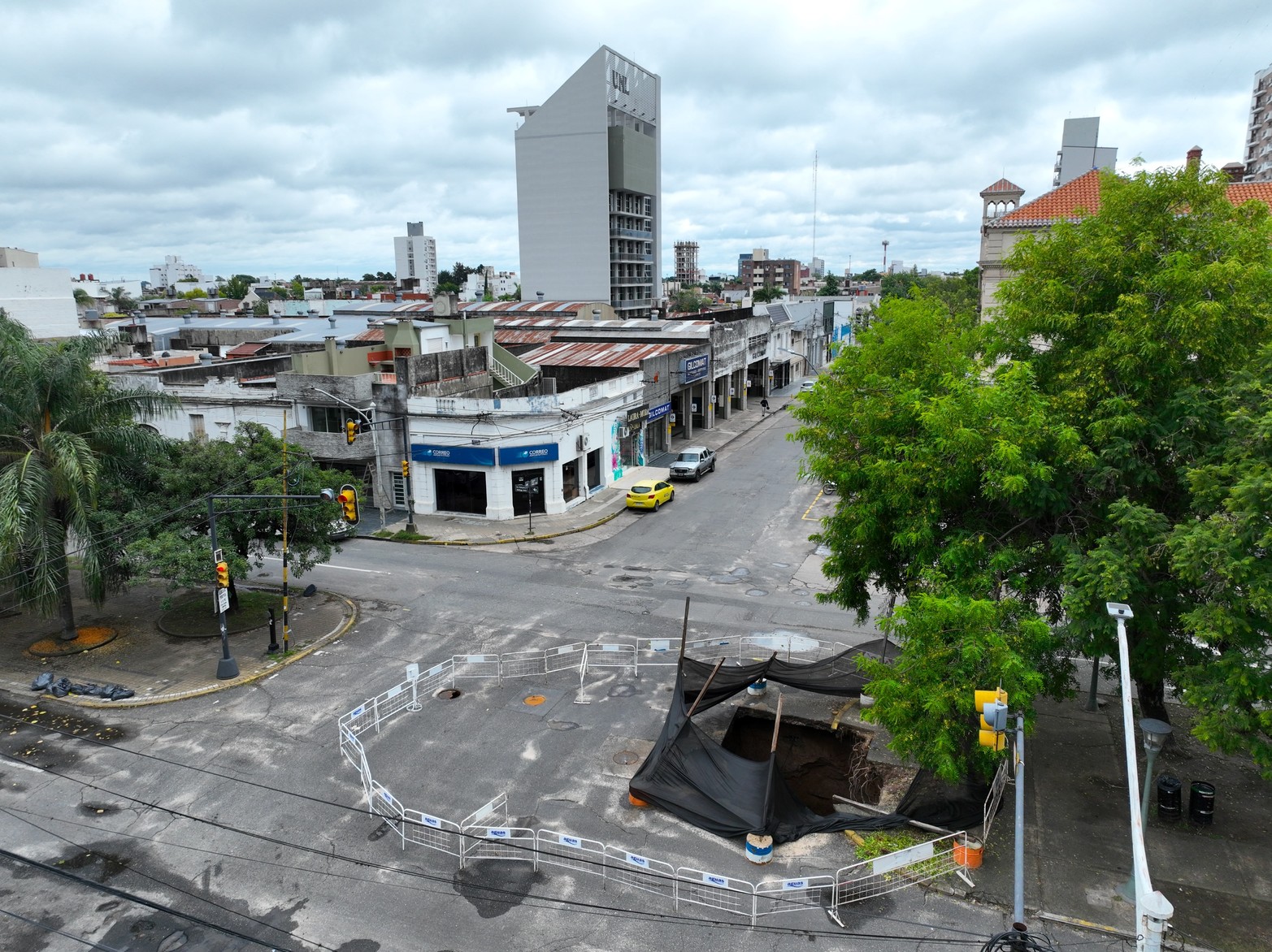 Hundimiento en 9 de Julio y Gálvez