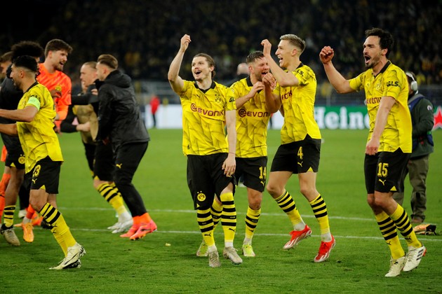 El festejo de los jugadores del Borussia Dortmund. Crédito: Reuters