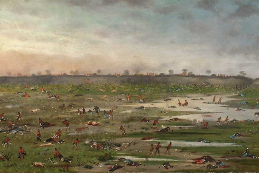 La Guerra del Paraguay por Cándido López (1893).