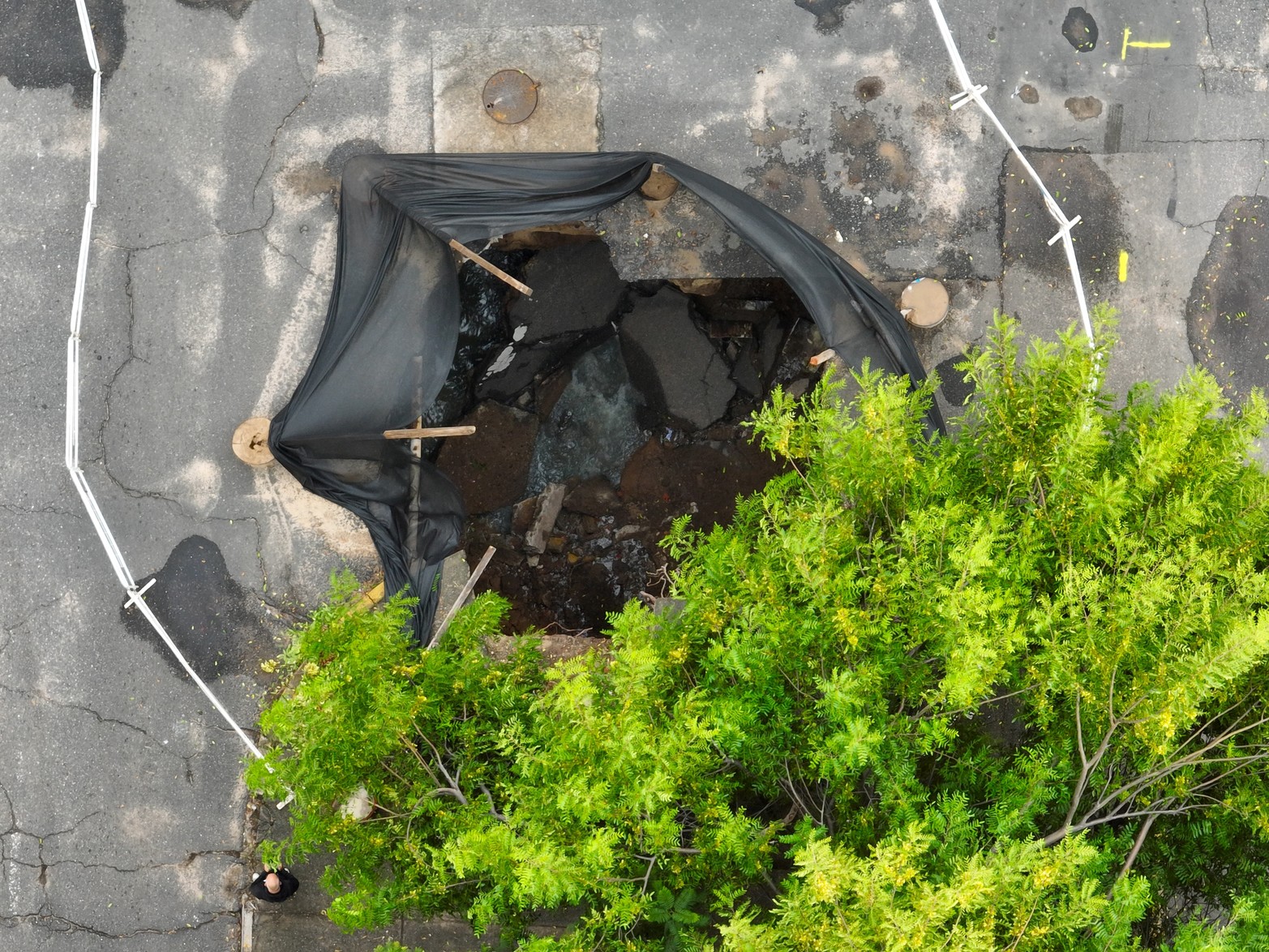 Hundimiento en 9 de Julio y Gálvez