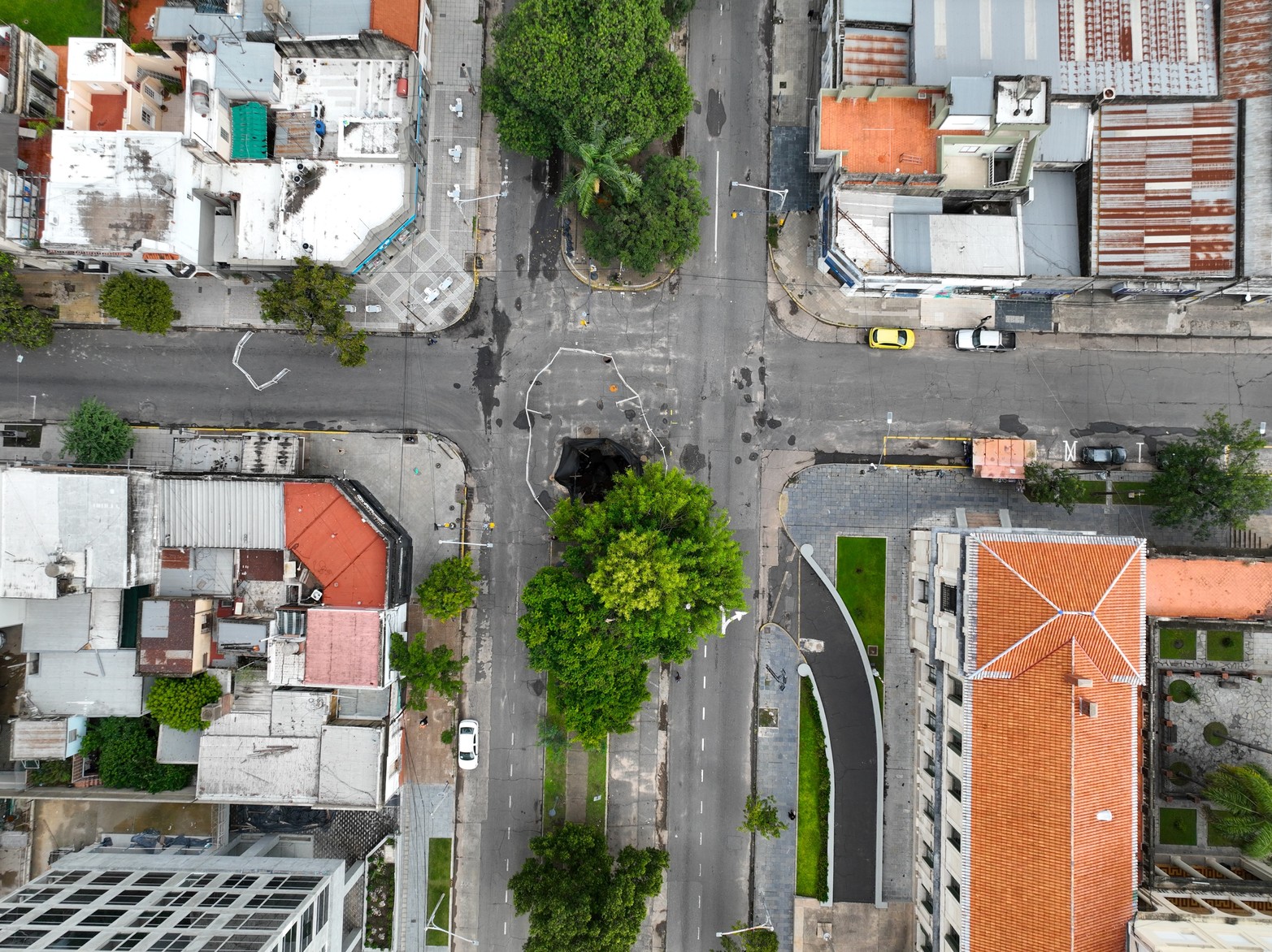 Hundimiento en 9 de Julio y Gálvez