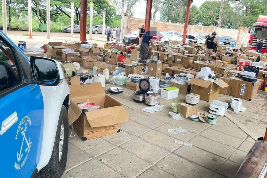 La mercadería incautada.