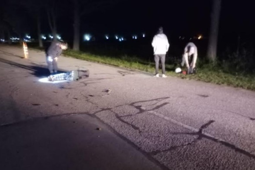 Escena de la colisión en Bernardo de Irigoyen. Unidad Regional XV