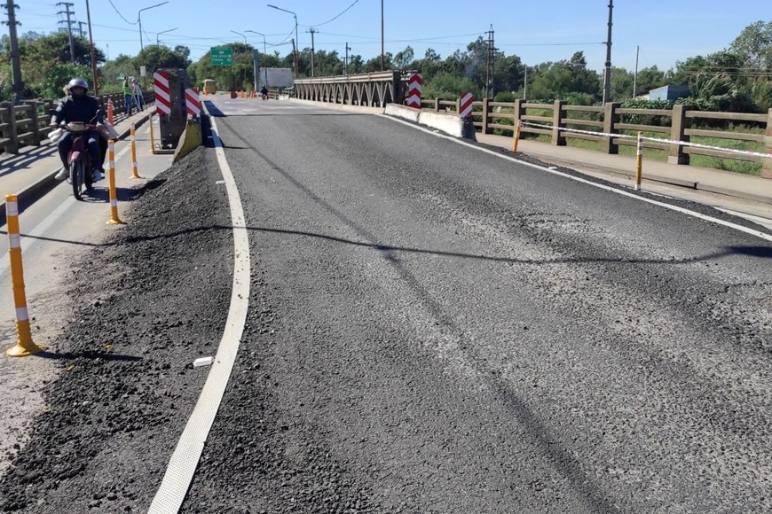 El Bailey instalado en el Puente Carretero. Crédito: Vialidad Nacional