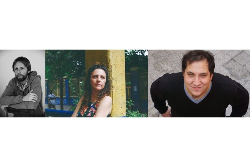 Escritores Diego Geddes, María Inés Bedia y Ariel Aguirre.