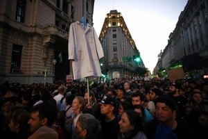 Postal de la marcha en la Ciudad de Buenos Aires. Crédito: Reuters.
