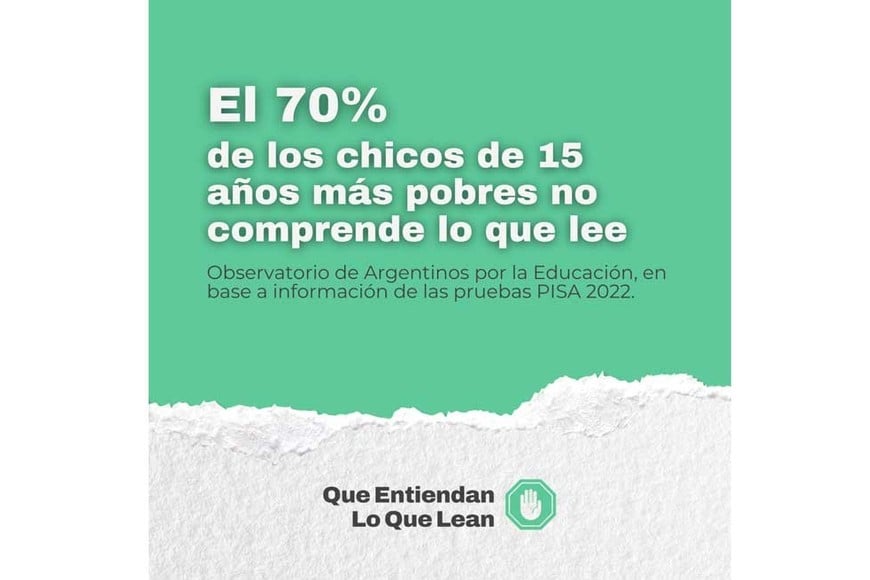Los preocupantes datos que comparte Argentinos por la Educación.
