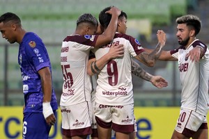 Walter Bou fue la gran figura del partido con un doblete en el primer tiempo. Crédito: Conmebol