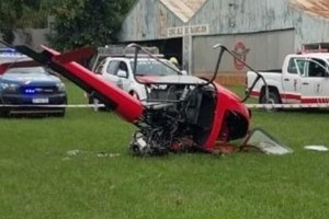 El helicóptero que protagonizó el accidente.