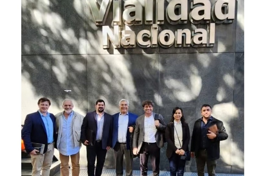 Las autoridades que viajaron en la jornada del miércoles a Buenos Aires.