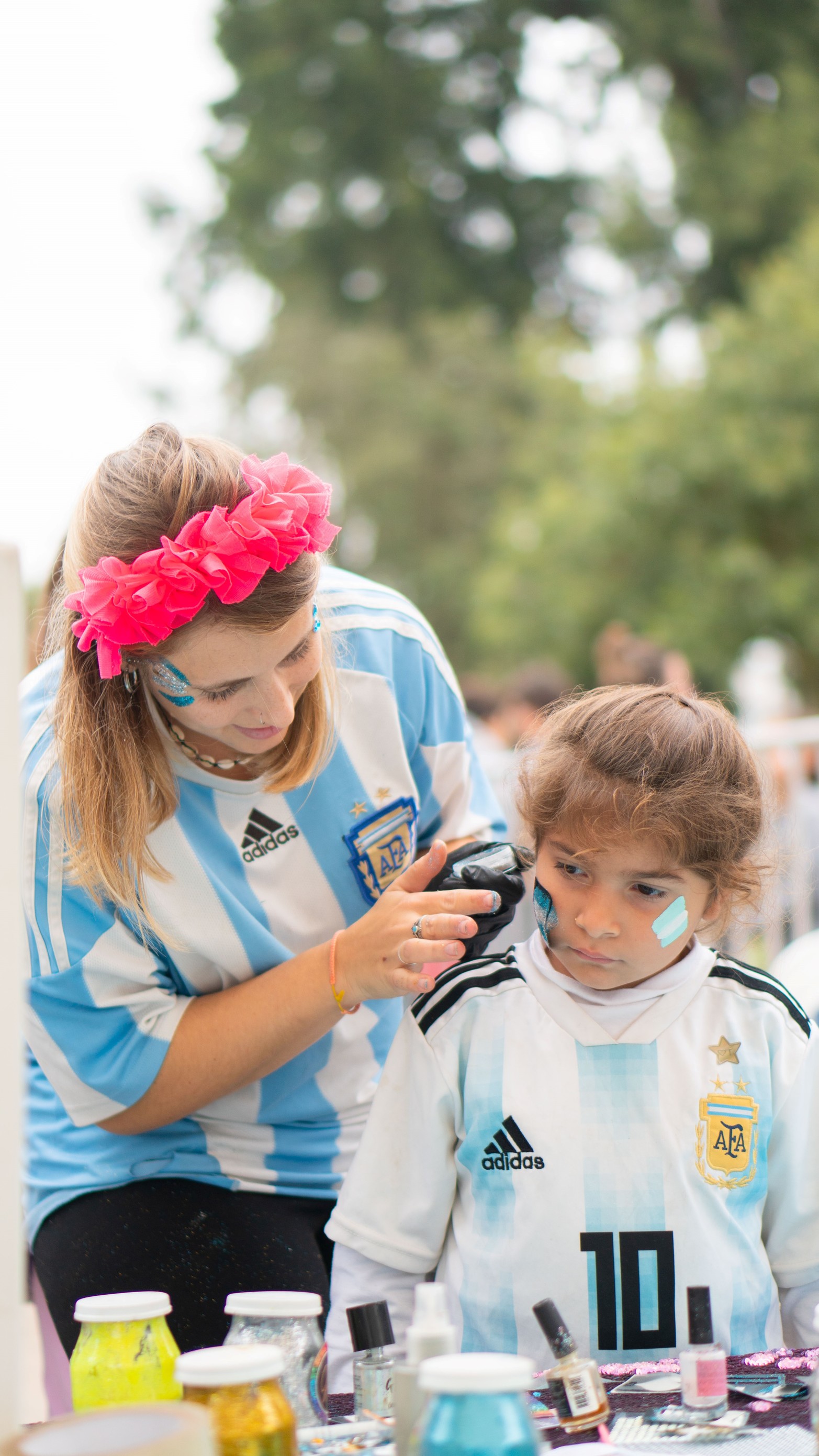El color no faltó en el evento. 