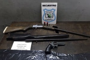 Las armas secuestradas.