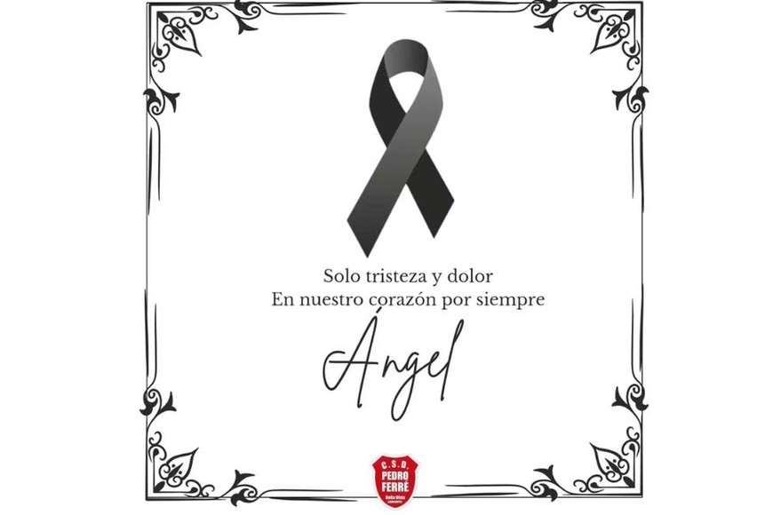 Despedida al jugador que murió