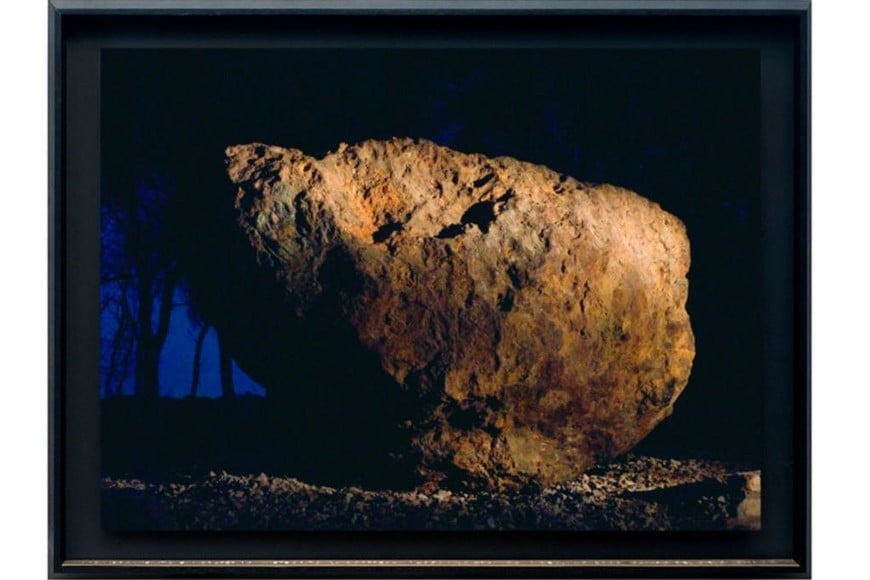 Guillermo Faivovich y Nicolás Goldberg: parte de su trabajo “Campo del Cielo, el meteorito y el futuro de la humanidad”. Foto: Gentileza Barro Arte Contemporáneo