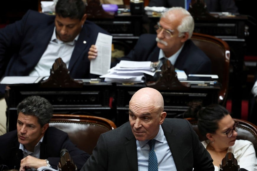 Lawmaker Jose Luis Espert attends a debate on Argentina's President Javier Milei's reform bill, known as the "omnibus bill", at the National Congress, in Buenos Aires, Argentina, April 30, 2024. REUTERS/Agustin Marcarian