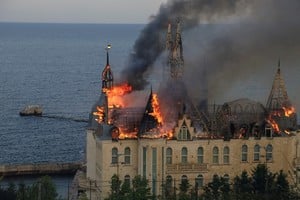 Rusia bombardeó y destruyó el "castillo de Harry Potter" en Ucrania
