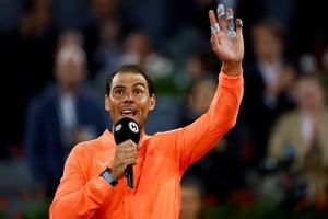 Con un emotivo discurso, Nadal anunció que disputó por última vez el Mesters de Madrid 