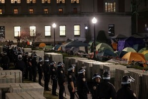 Universidad de Columbia, este martes por la noche. Fotos: Reuters