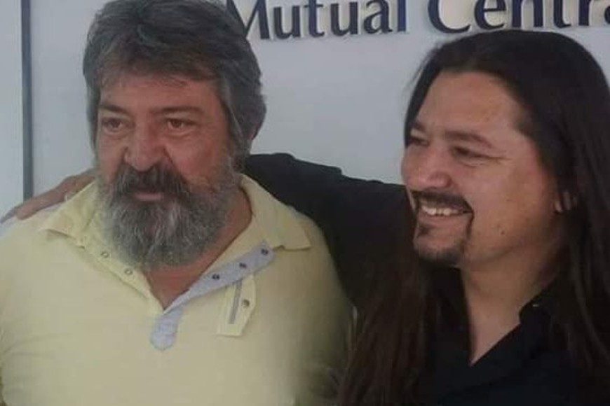 Con Gustavo Arolfo, su tío y uno de sus referentes musicale