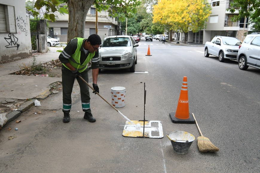 Las dársenas sociales quedaron pintadas.