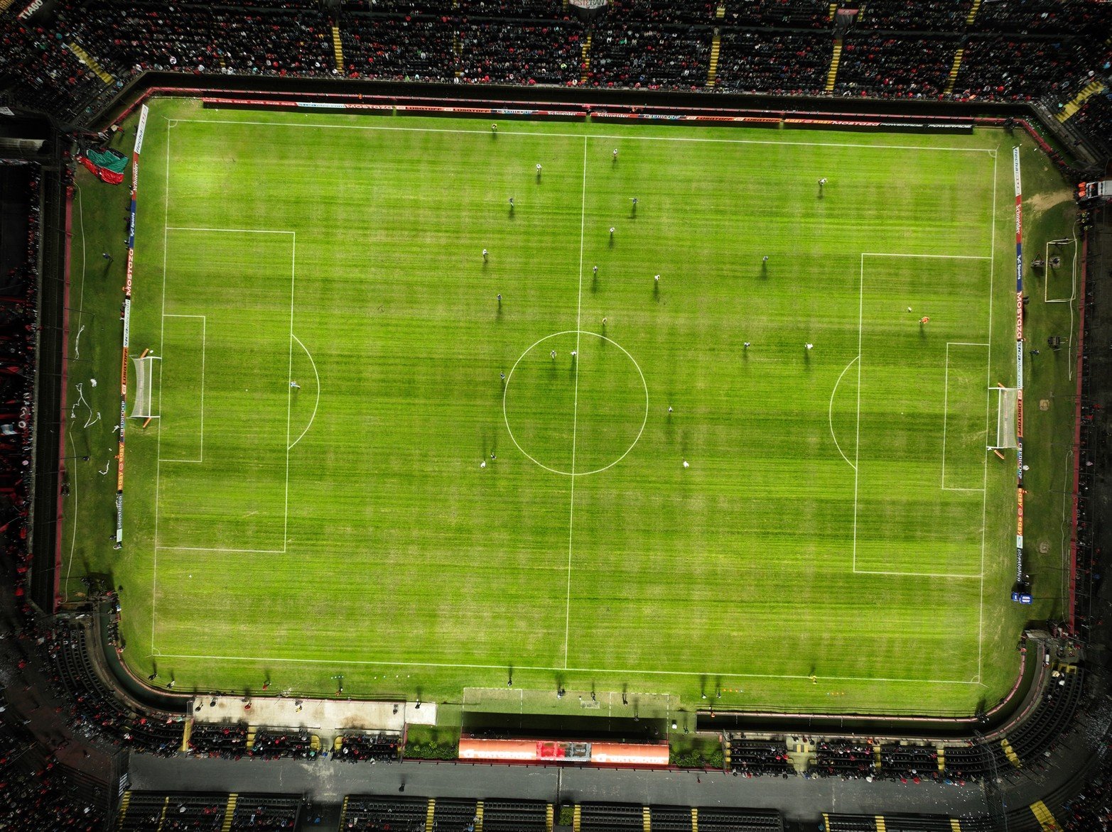 Plano cenital desde el drone. 