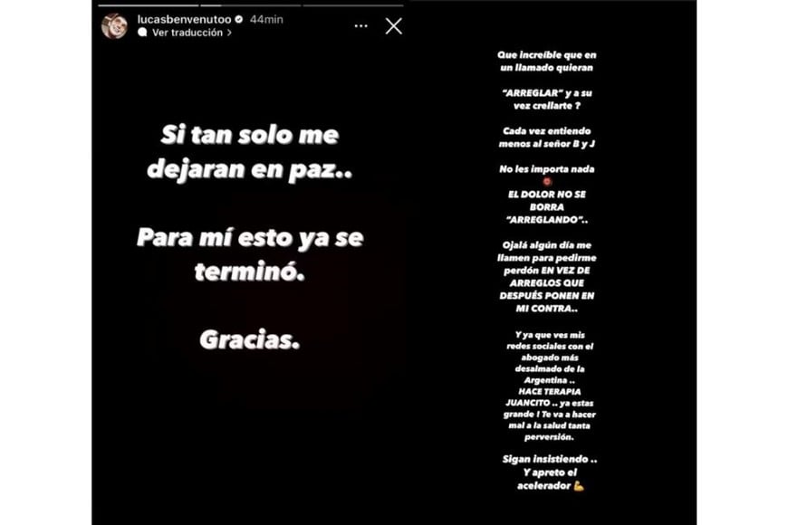 Publicación en sus redes