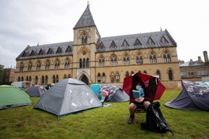 Acampes y manifestaciones por Palestina en la Universidad de Oxford. Crédito: Hollie Adams/Reuters