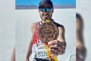 Agustín Pecantet. El rafaelino se mostró feliz por el logro obtenido.