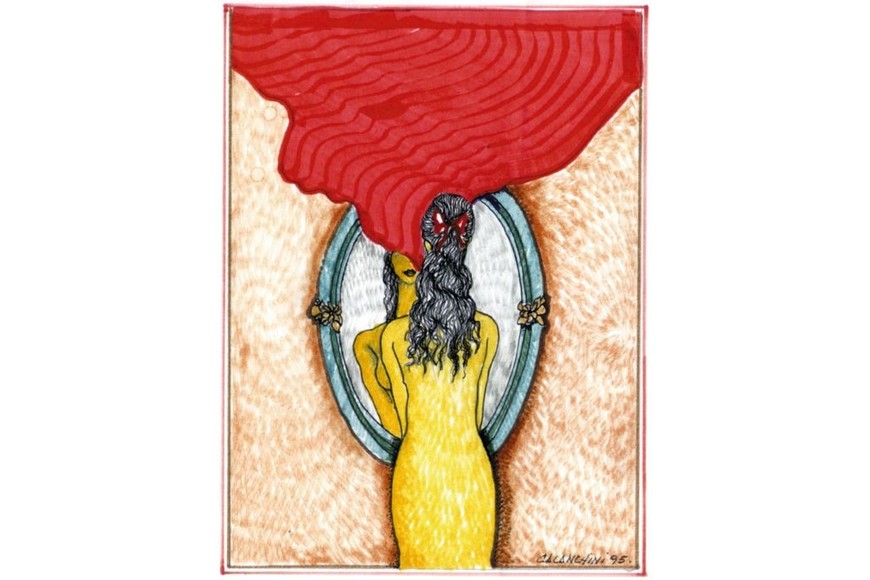 Una obra del artista de los tiempos en que tenía su atelier en el Molino, parte de los trabajos expuestos.