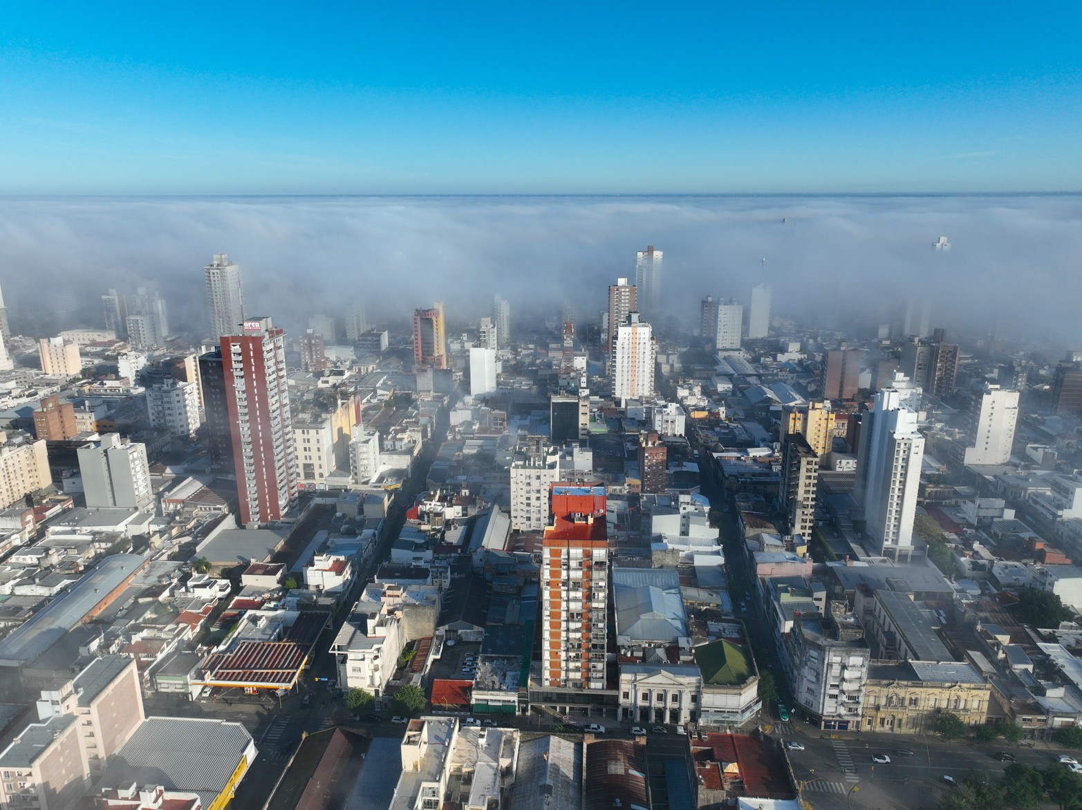 Desde el drone así si vio el fenómeno climático.