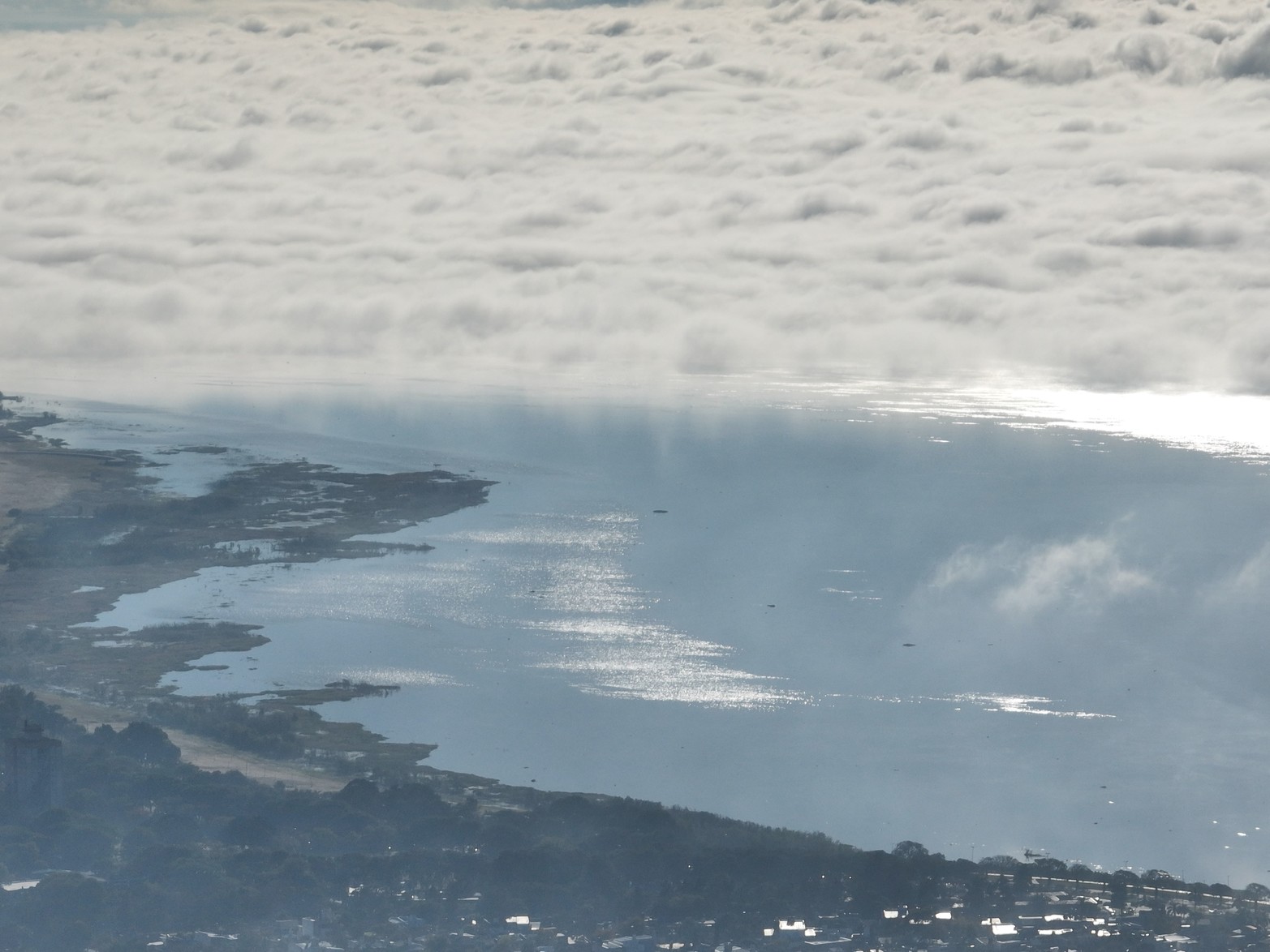 Desde el drone así si vio el fenómeno climático.