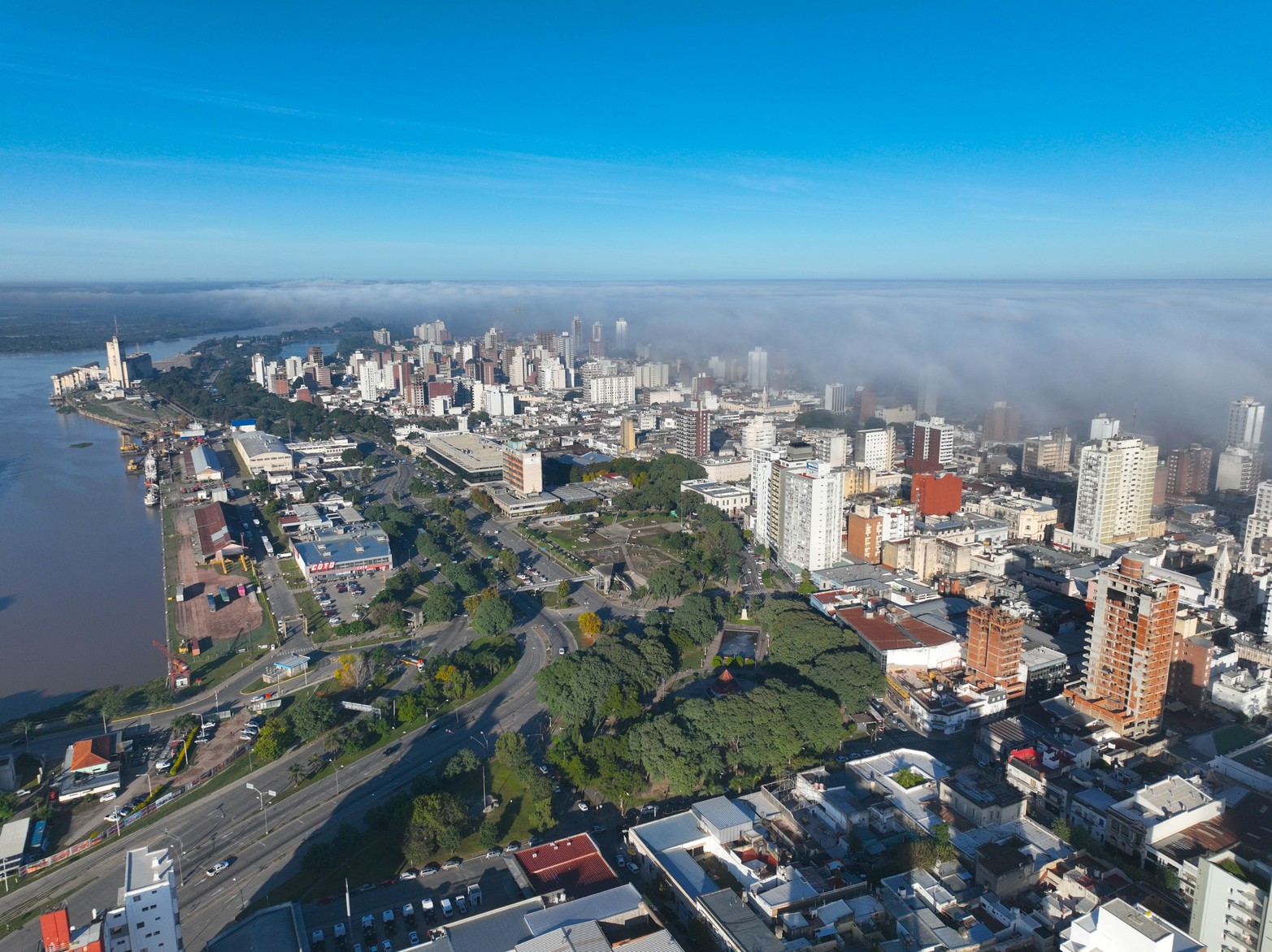 Desde el drone así si vio el fenómeno climático.