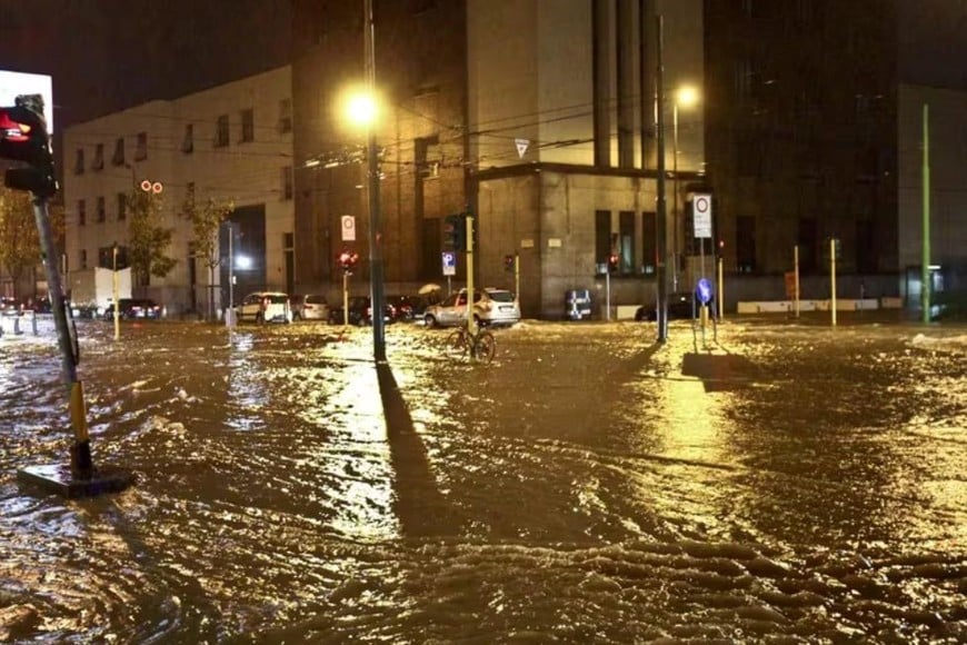Intensas lluvias y granizadas afectaron al norte de Italia en las últimas horas