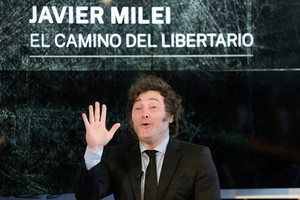 Argentina's President Javier Milei presents his new book "El camino del libertario", in Madrid, Spain, May 17, 2024. REUTERS/Violeta Santos Moura