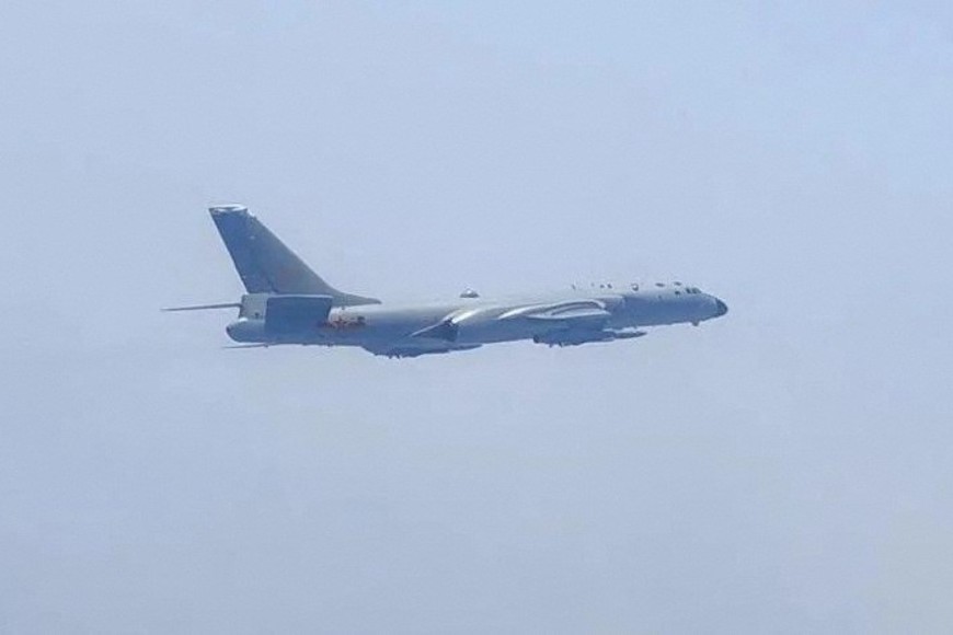 An aircraft of the Air Force under the Eastern Theatre Command of China's People's Liberation Army (PLA) takes part in a combat readiness patrol and "Joint Sword" exercises around Taiwan, at an undisclosed location in this handout image released on April 8, 2023. Eastern Theatre Command/Handout via REUTERS. ATTENTION EDITORS - THIS IMAGE WAS PROVIDED BY A THIRD PARTY. NO RESALES. NO ARCHIVES.