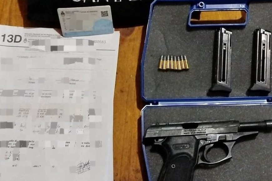 El arma secuestrada.