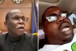 La sorpresa del juez Cedric Simpson ante la aparición de Corey Harris.