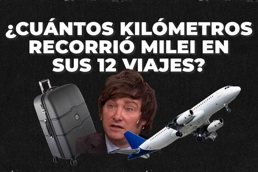 Entre diciembre de 2023 y el 1 de junio el presidente Javier Milei recorrió más de 160 mil kilómetros.