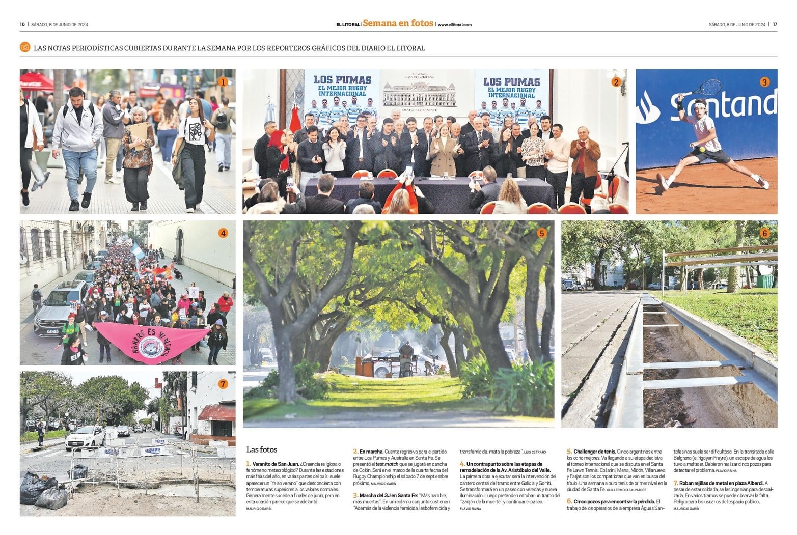 Semana en fotos, edición impresa