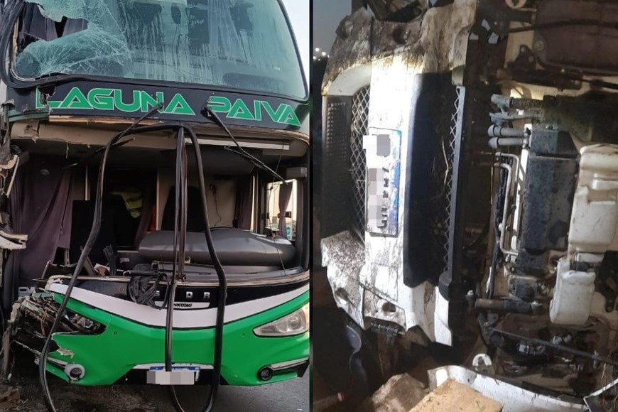 El estado en que quedaron los vehículos refleja la violencia que tuvo el encontronazo.