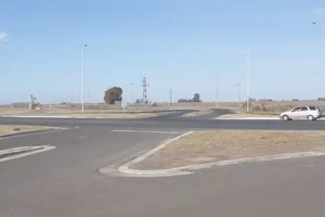 Gestiones conjuntas entre el intendente de Villa Cañás, Tito Gizzi, y el jefe comunal de Santa Isabel, Pablo Giorgis. Crédito: