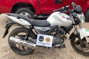 Esta motocicleta fue recuperada gracias a un operativo de tránsito, en Coronda.