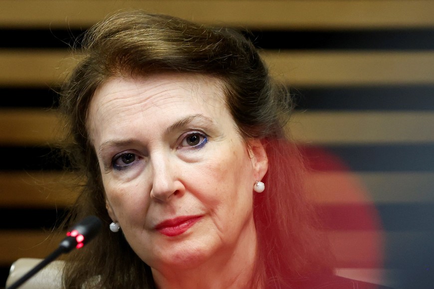 Argentina's Foreign Minister Diana Mondino attends a meeting with entrepreneurs at the Federation of Industries of the State of Sao Paulo (FIESP), in Sao Paulo, Brazil April 16, 2024. REUTERS/Amanda Perobelli