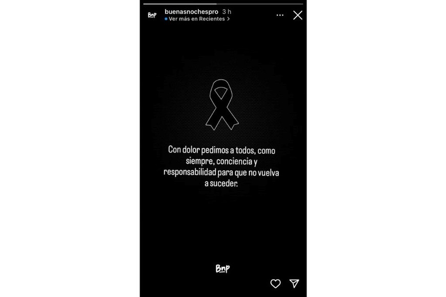 El posteo de la productora.