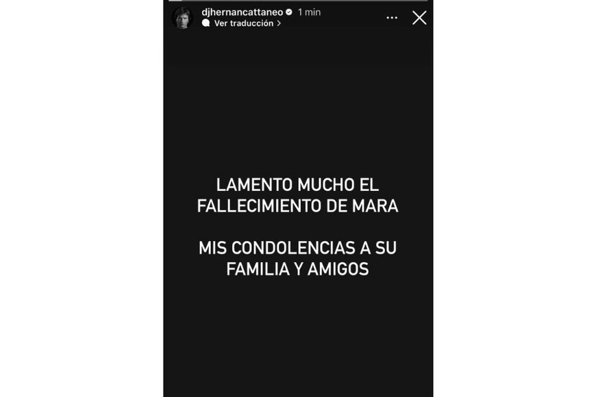 El mensaje de Hernán Cattáneo.